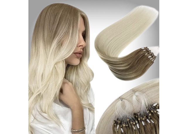 Extensii Microring Russian Hair Ombre #7/Silver